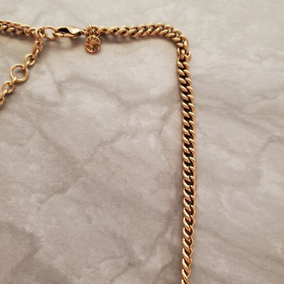 🧡 J.Crew Orange Iridescent Rhinestones Crystal Cluster Statement Necklace 🧡 - Picture 10 of 15